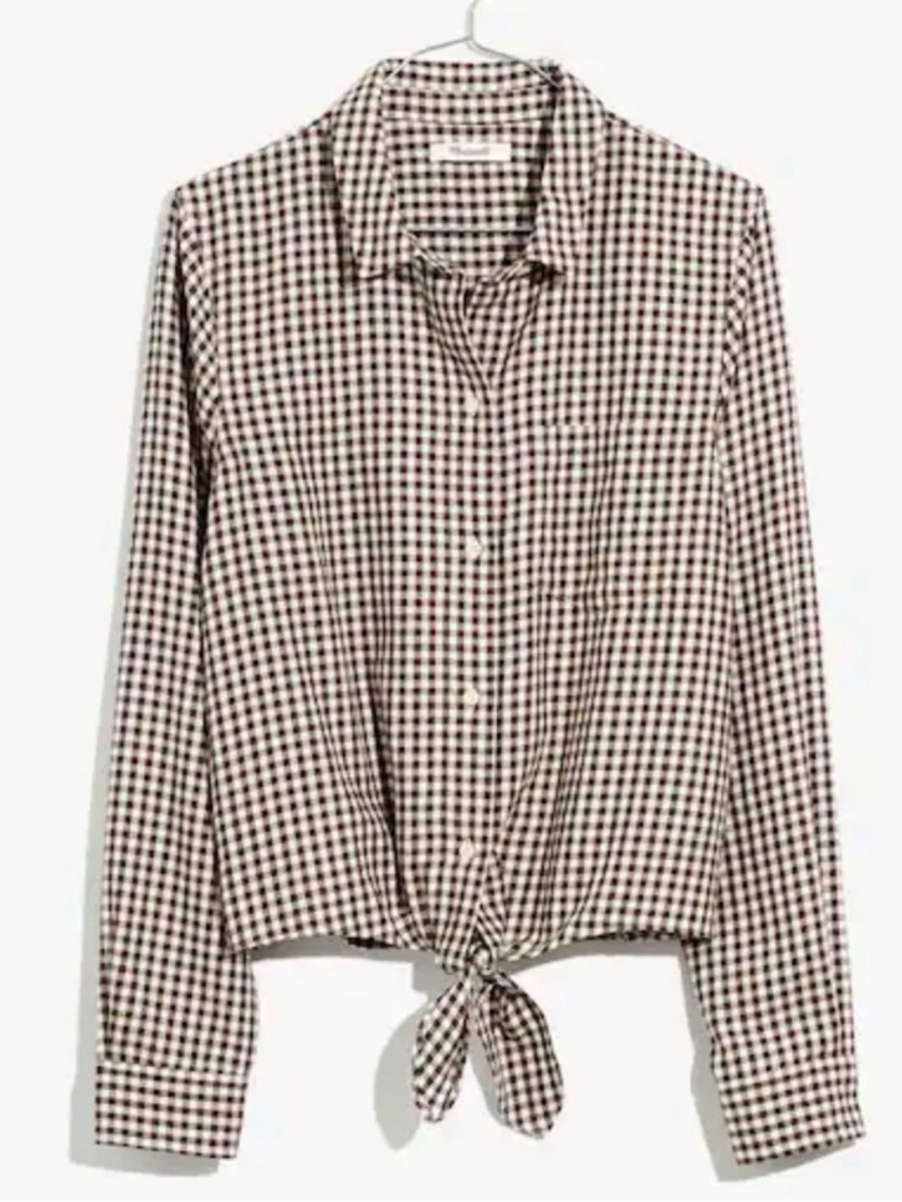 Madewell Brown and Cream Gingham Shirt